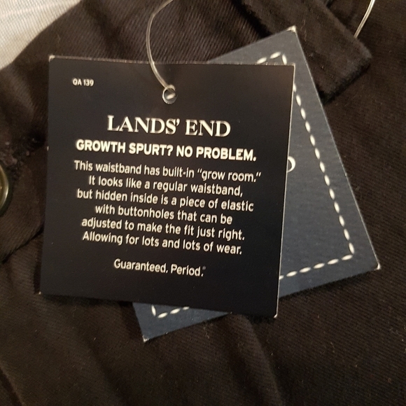 Lands' End boys size 16 navy blue adjustable waist pants, New - Picture 2 of 6